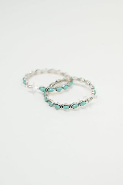Turquoise Hoops