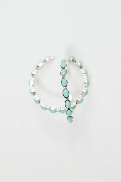 Turquoise Hoops
