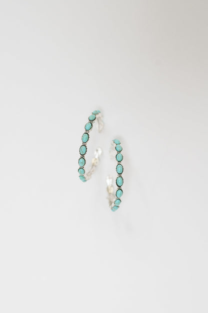 Turquoise Hoops
