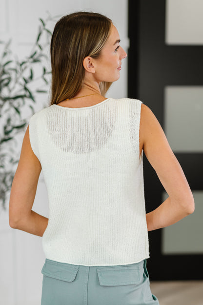 Sugar Tie Front Knit Vest Top