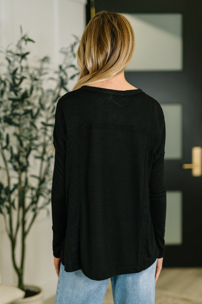 Henley with Lace Trim