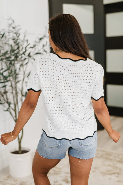 Nikki Eyelet Knit Top