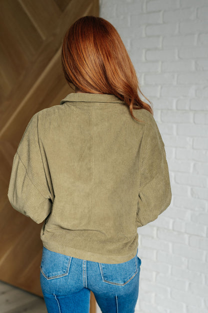 Corduroy Jacket in Olive