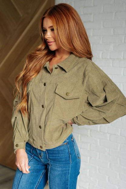 Corduroy Jacket in Olive