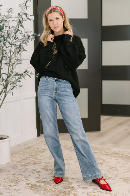 Black High Neck Pullover