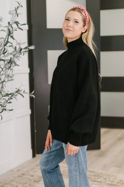 Black High Neck Pullover