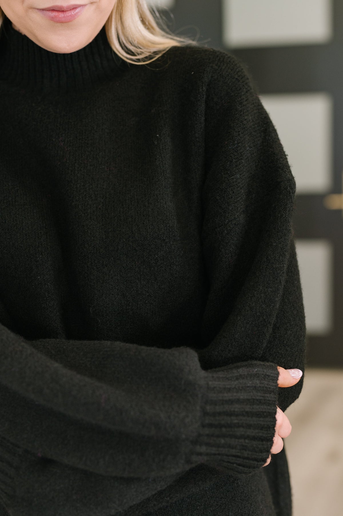 Black High Neck Pullover