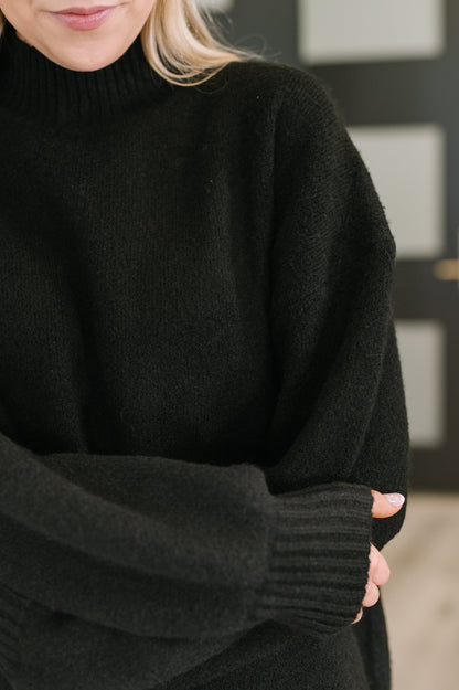 Black High Neck Pullover