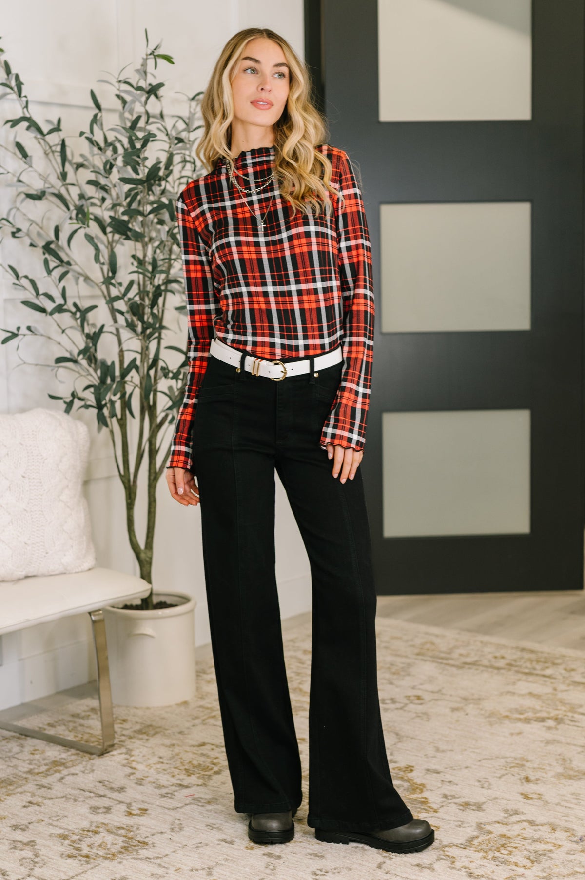 Love Buzz Plaid Top