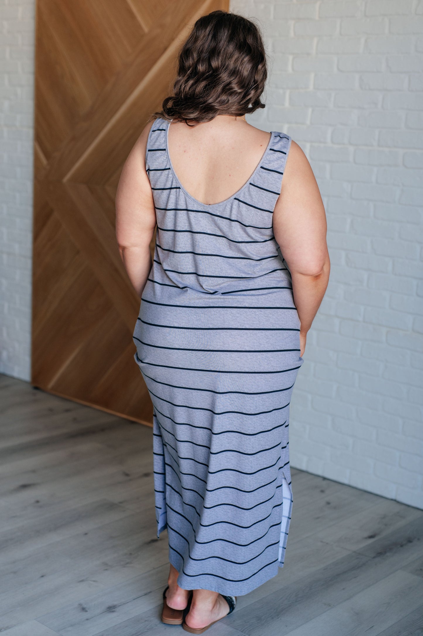 Striped Grey Maxi