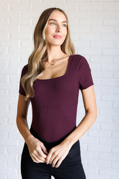 Glenne Bodysuit in Cassis