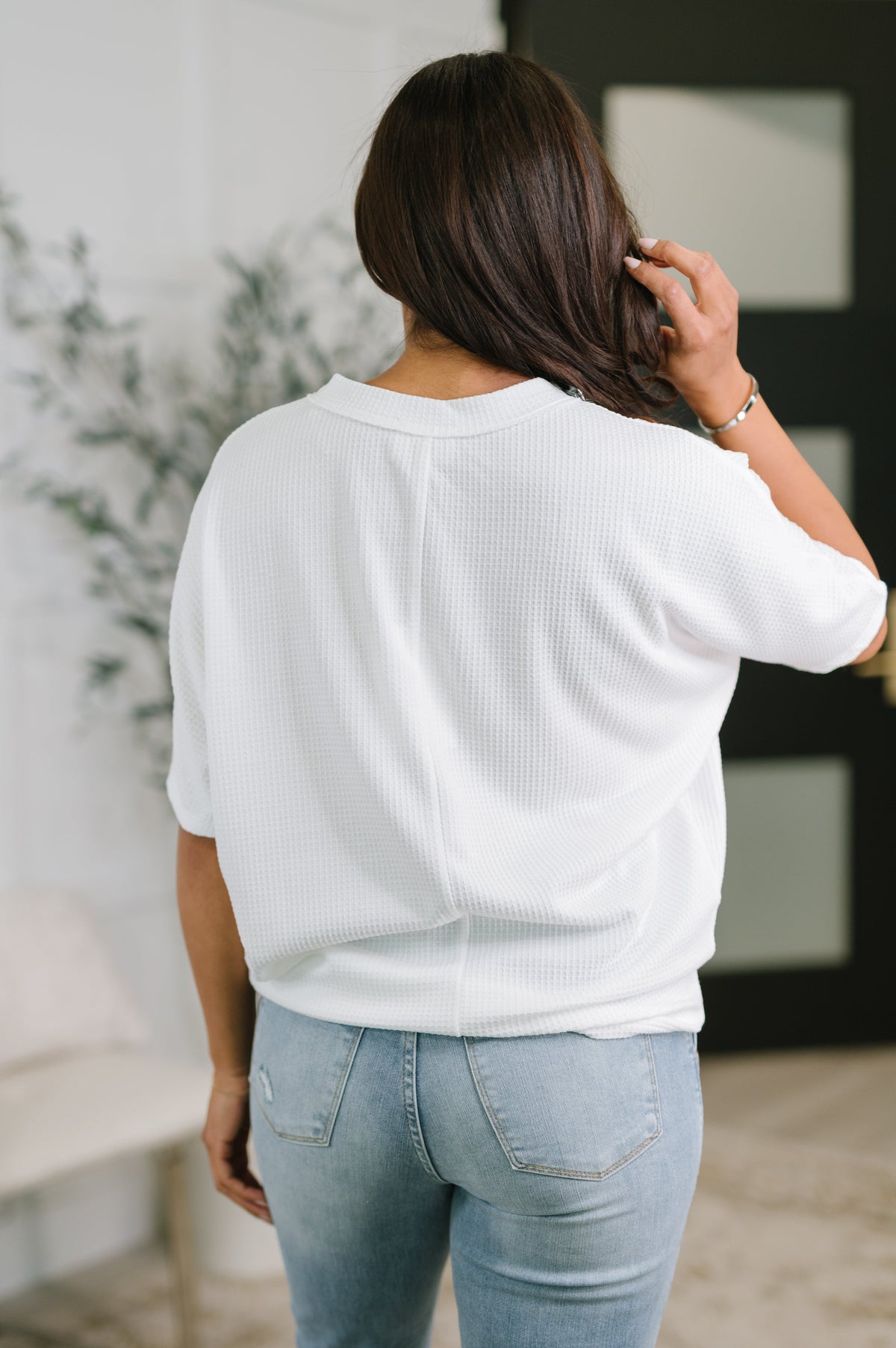 Basic V-Neck Tee in Ivory
