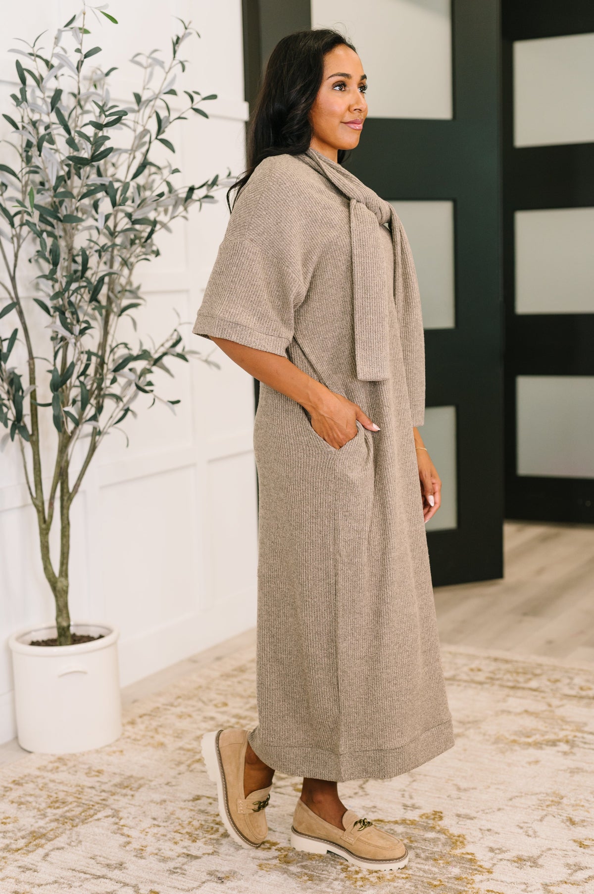 Travel Dress in Light Coco