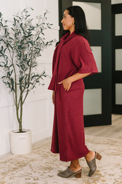 Travel Dress in Wine