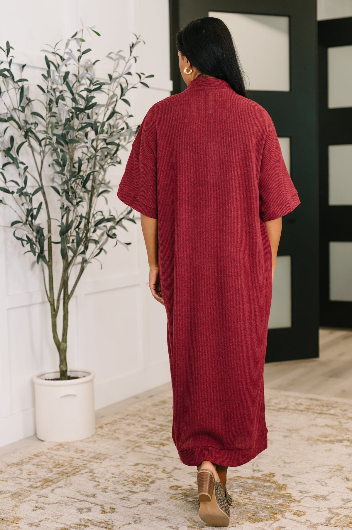 Travel Dress in Wine