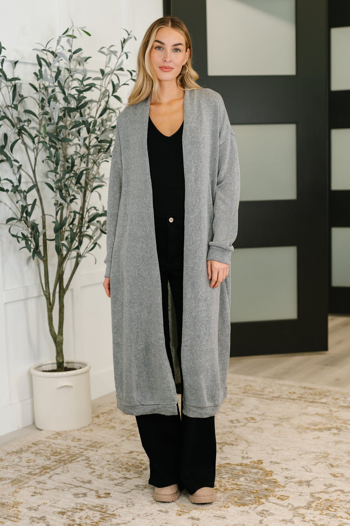 Travel Hideaway Cardigan in Soft Grey