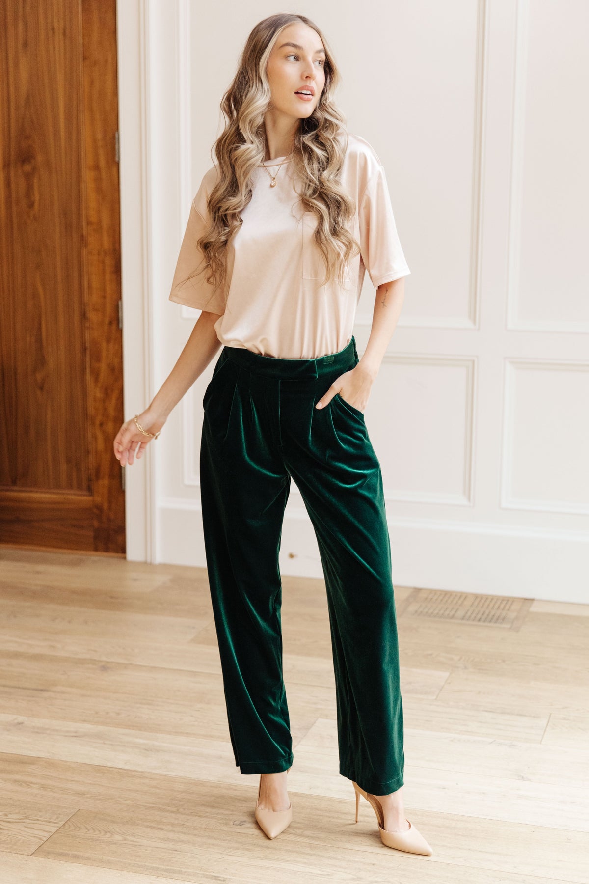 Champagne Satin Top
