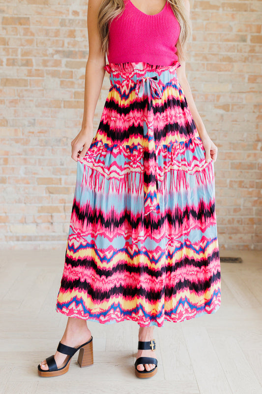 Abstract Maxi Skirt