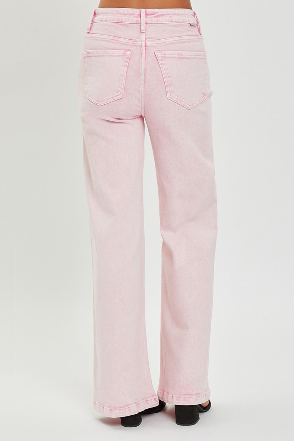 Tummy Control Acid Wash Pink Jeans