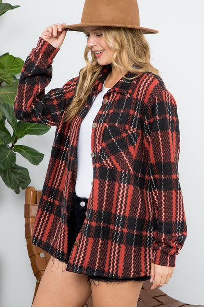 PLUS Better Soul Plaid Shacket