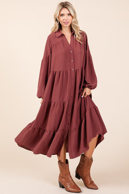 Feelings Tiered Midi Dress