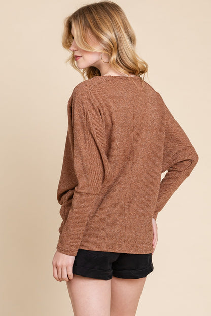 Camel Dolman Sleeve Top