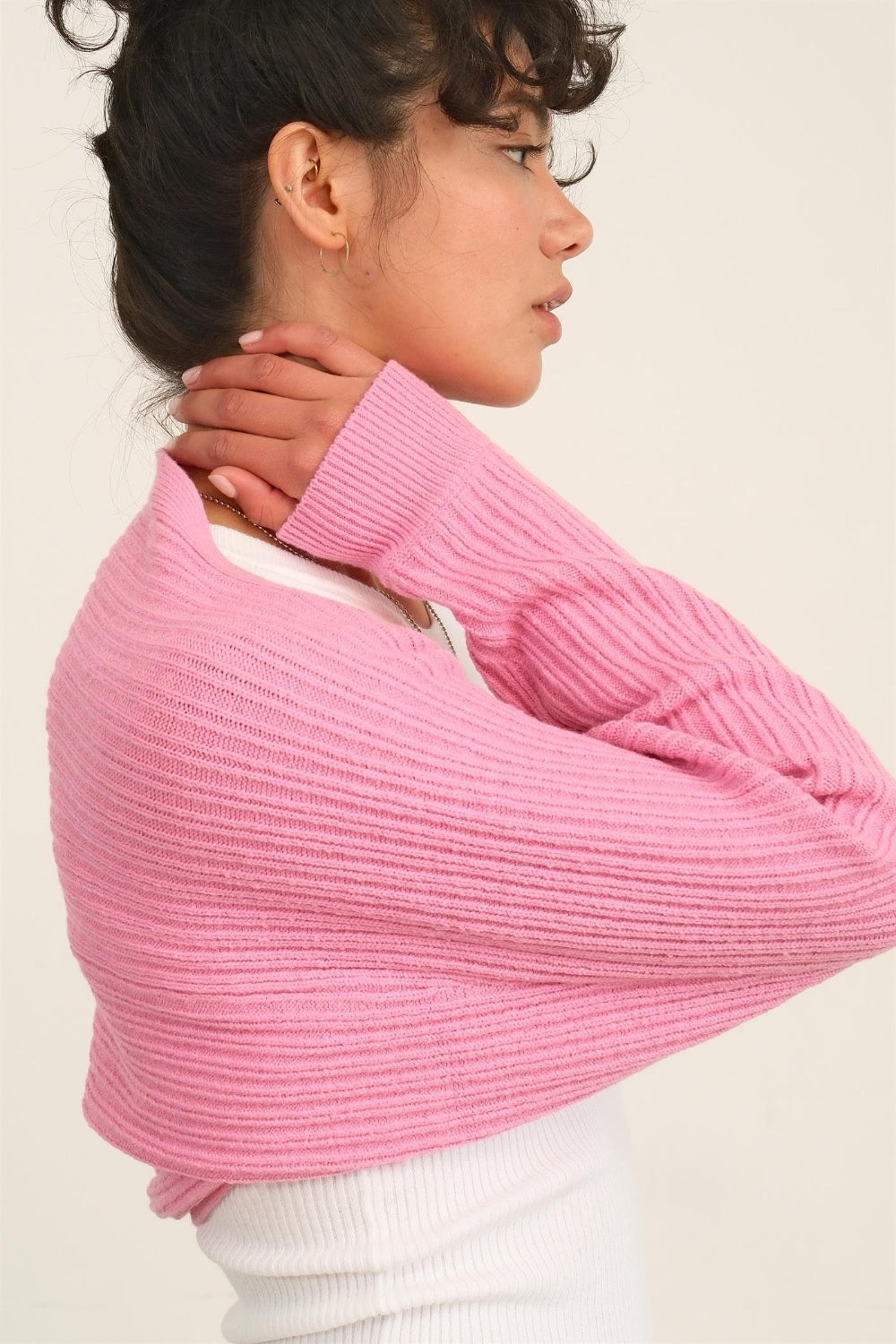 Bolero Cardigan in Rose Pink