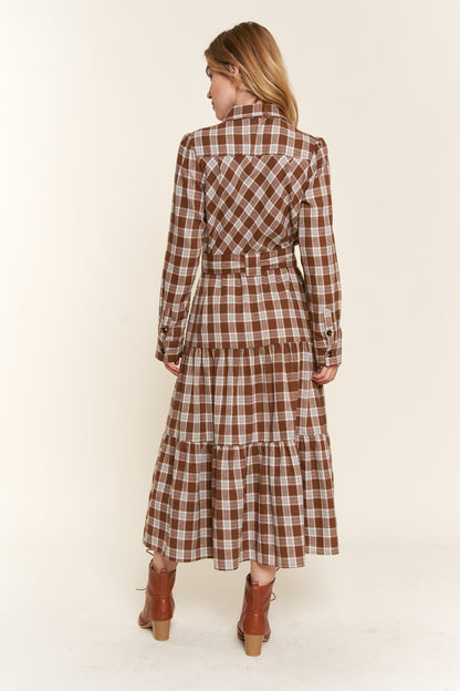 Weston Plaid Shirt Dress