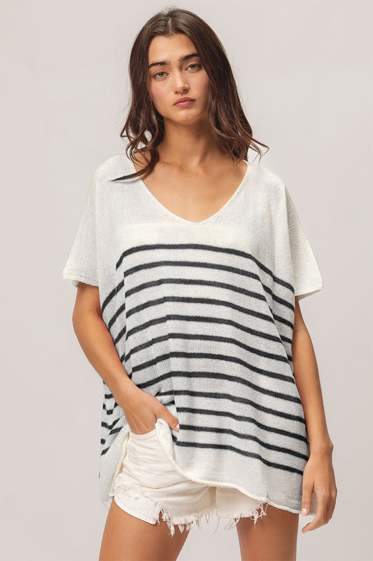 Oversized Striped Top