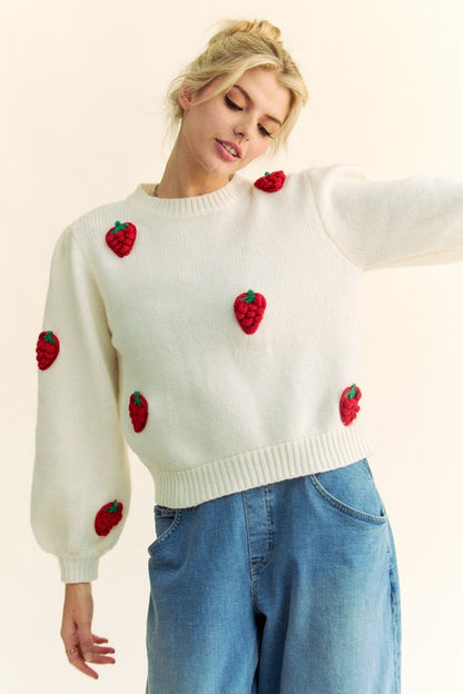 Red Strawberry Sweater