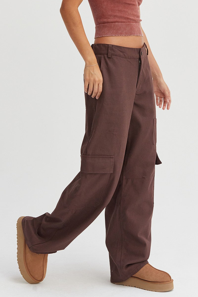 Dark Brown Cargo Pants