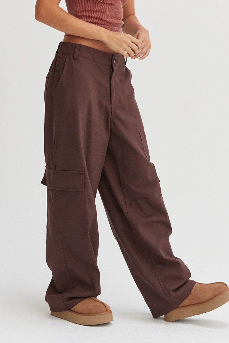 Dark Brown Cargo Pants