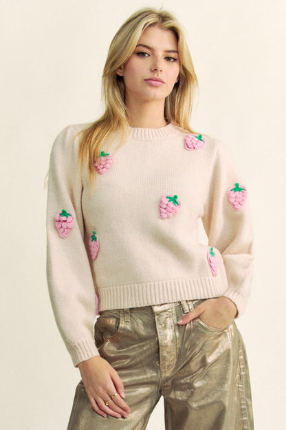 Pink Strawberry Sweater