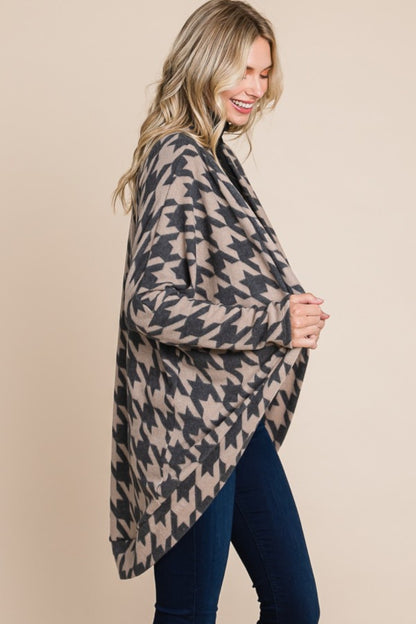 Houndstooth Cocoon Cardigan