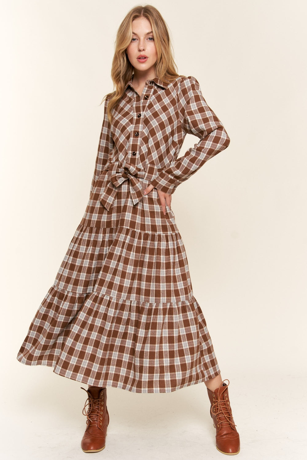 Weston Plaid Shirt Dress