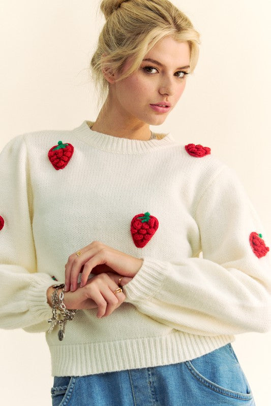 Red Strawberry Sweater